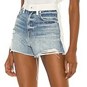 Jonathan Simkhai‎ Leo High Rise Vintage Cutoff Shorts - Two Toned Pismo